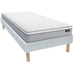 Ensemble 90 x 190 cm sommier + matelas ressorts ensach�s �p. 22cm - serenite de ysm�e