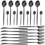 Ensemble d'argenterie 24 pi�ces pour 4 couverts en acier inoxydable, ensemble de vaisselle comprenant ...