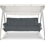 Beautissu - ensemble pour balancelle : banquette + coussins accoudoirs flair hs graphite
