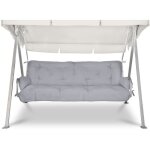 Beautissu - ensemble pour balancelle : banquette + coussins accoudoirs flair hs gris clair