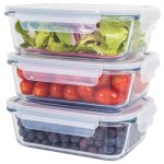 Ensemble de boite de conservation en verre 3 pices classbach c - fhd4020g