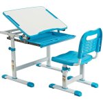Goplus - ensemble de bureau et de chaises pour enfants r�glable en hauteur, bureau d'�colier avec chaise, ...