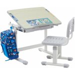 Idimex - ensemble bureau et chaise pour enfant tutto de coloris gris et chne sonoma