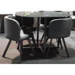Ensemble cannes table + 4 chaises noir. idal pour cuisine ou salle  manger.