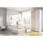 Ensemble chambre � coucher compl�te ( lit adulte 190x90 cm avec 1 tiroir + table de chevet + armoire ...