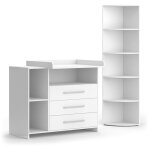 Vicco - ensemble pour chambre d'enfant oskar, blanc, 2 pièces, avec commode à langer et étagère à jouets ... Vicco - ensemble pour chambre d'enfant oskar, blanc, 2 pièces, avec commode à langer et étagère à jouets ...