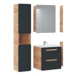 Ensemble complet de salle de bain meuble vasque 60 cm + 2 �l�ments - archipel cosmos - livraison gratuite ...