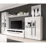 Meublorama ? ensemble de meubles de salon breda ? vitrine 1 porte avec led ? vitrine xl 2 portes ? meuble ...