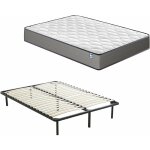 Ensemble compos�:matelas a memoire de forme en mousse et ressorts 140x190x20 cm �paisseur matelas + sommier ...