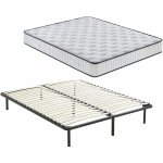 Ensemble compos:matelas en mousse 22 cm et mousse a mmoire matelas + sommier  lattes sur pieds - 7 ...