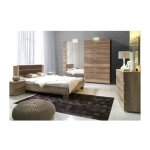 Ensemble design pour chambre à coucher romi. lit avec sommier 160x200 cm, deux tables de chevet et commode. ... Ensemble design pour chambre à coucher romi. lit avec sommier 160x200 cm, deux tables de chevet et commode. ...