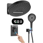Esip - ensemble de douche encastr colonne douche thermostatique noir systme de douche avec affichage ...