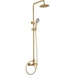Imex - ensemble de douche avec mitigeur modèle roma pomme de douche de taille standard couleur or finition ... Imex - ensemble de douche avec mitigeur modèle roma pomme de douche de taille standard couleur or finition ...