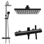 Viking choice - ensemble de douche noir - avec rain shower 20cm - et robinet thermostatique Viking choice - ensemble de douche noir - avec rain shower 20cm - et robinet thermostatique