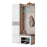 Ensemble dressing 'gustavo x' 200cm naturel & blanc