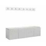 Mobilier1 - meuble d'entr�e hartford 276, faux cuir soft 017, 0x0x0cm, faux cuir, stratifi�, � poser, ...