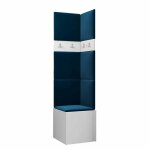 Mobilier1 - meuble d'entre hartford 347, blanc, 186x0x0cm, tapisserie, stratifi,  suspendre,  poser ...