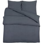 Ensemble de housse de couette anthracite 220x240 cm microfibre
