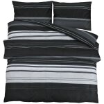 Ensemble de housse de couette noir et blanc 140x200 cm coton