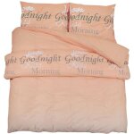 Ensemble de housse de couette rose 220x240 coton