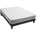Olympe literie - ensemble intuition 180x200 cm matelas m�moire de forme + sommier bois