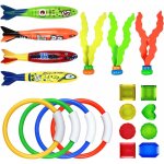 Ensemble de jouets de plong�e 19pcs, jouets de piscine pour enfants, kit de jouets de piscine de plong�e ...