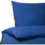 Beliani - ensemble de literie avec housse de couette et coussin 220 x 240 cm en coton bleu fonc� design ...
