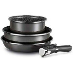 Ensemble magefesa avec poign�e amovible : casserole, po�le et bo�te � lunch