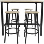 The home deco factory ? ensemble mange debout avec 4 tabourets ? table haute 100x60cm ? hauteur 86cm ...