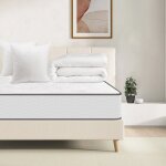 Matelas et couette et 2 oreillers - 1 matelas 140x190x15cm + 1 couette 220x240cm + 2 oreillers 60x60cm ...