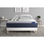 Actisom - ensemble matelas sommier actimemo max 140 x 200 cm 2 oreillers et couette mmoire de forme ...