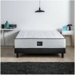 Deko dream - ensemble matelas + sommier bois massif 160 x 200 - 700 ressorts ensach�s - ferme - hotel ...
