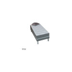 Idliterie - ensemble matelas + sommier mmoire de forme gris chin 90x190cm