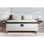 Prestige literie - ensemble matelas sommier privilge 140 x 200 cm - couleur : blanc