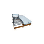 Idliterie - ensemble matelas + sommier tte et pieds relevable lattes + plots