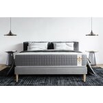 Ensemble matelas sommier vingt - six 200 x 200 cm - couleur : gris
