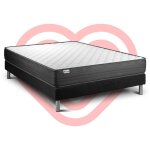 Vitalit - ensemble matelas sommier vitalpower 180 x 200 - couleur: noir