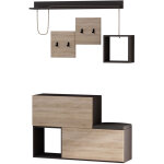 Ensemble de meubles pour entr�e en anthracite et ch�ne, 120x78 cm, pour entr�e spacieuse ou vestibule ...