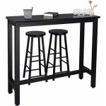 Ensemble de meuble industriel de salle � manger 140x40x100cm, 1 x table de bar + 2 x tabourets de bar ...