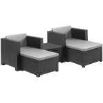 Shaf - ensemble de meubles de jardin sira graphite - gris