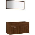 Ensemble de meubles de salle de bain 2 pcs ch�ne marron