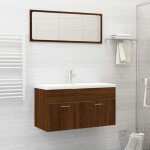 Ensemble de meubles de salle de bain 2 pcs ch�ne marron