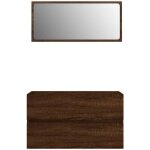 Ensemble de meubles de salle de bain 2 pcs chêne marron Ensemble de meubles de salle de bain 2 pcs chêne marron