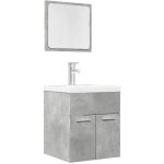Ensemble de meubles de salle de bain 2 pcs gris b�ton - vidaxl