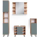 Vicco - ensemble de meubles de salle de bain fynn, vert, 4 parties