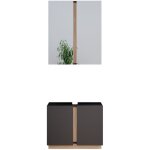 Vicco - ensemble de meubles de salle de bain gloria, anthracite, 2 parties