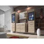 Bratex - ensemble de meubles de salle de bain madrid i, ensemble de meubles avec lavabo inclus, éclairage ... Bratex - ensemble de meubles de salle de bain madrid i, ensemble de meubles avec lavabo inclus, éclairage ...