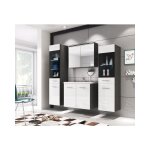 Bratex - ensemble de meubles de salle de bain madrid ii, ensemble de meubles avec lavabo inclus, �clairage ...