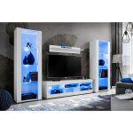 Komodee - ensemble de meubles tivoli grande, blanc / blanc, largeur 250cm x hauteur 159cm x profondeur ...
