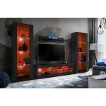 Komodee - ensemble de meubles tivoli grande, noir / noir, largeur 250cm x hauteur 159cm x profondeur ... Komodee - ensemble de meubles tivoli grande, noir / noir, largeur 250cm x hauteur 159cm x profondeur ...